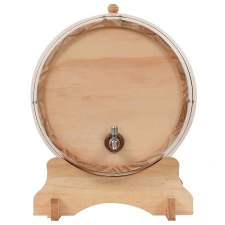 Wine Barrel with Tap Solid Pinewood 35 L