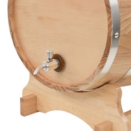 Wine Barrel with Tap Solid Pinewood 35 L