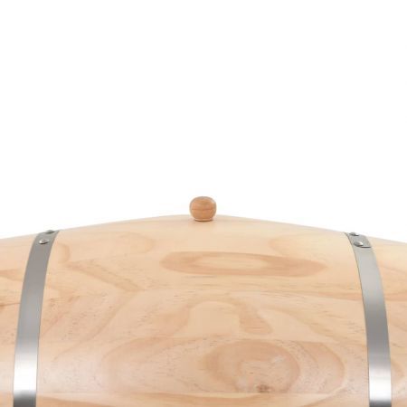 Wine Barrel with Tap Solid Pinewood 35 L