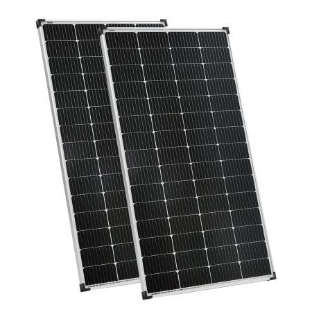 12V 2x 350W Solar Panel Kit Mono Power Camping Caravan Battery Charge USB