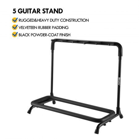 Guitar Stand 5 Holder Multiple Foldable Guitar Rack Black Melodic