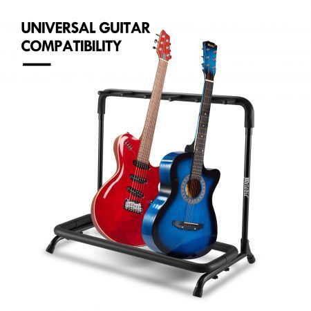 Guitar Stand 5 Holder Multiple Foldable Guitar Rack Black Melodic