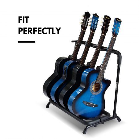 Guitar Stand 5 Holder Multiple Foldable Guitar Rack Black Melodic