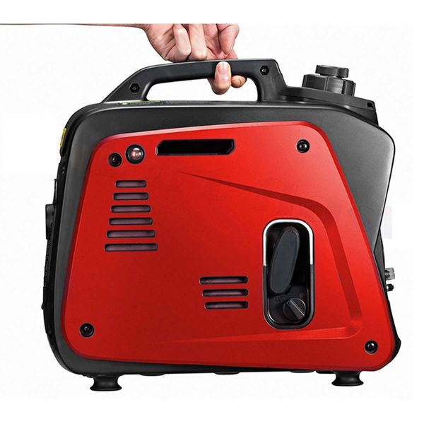 GenTrax Inverter Generator - 800W Max, 700W Rated, 100% Pure Sine Wave, Petrol, Portable for Camping Home - Red