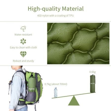 NACATIN LY - 75 Air Mattress Water Toy Inflatable Portable Sleeping Pad Bed Integral Pillow Manual Air Pump Camping Nap