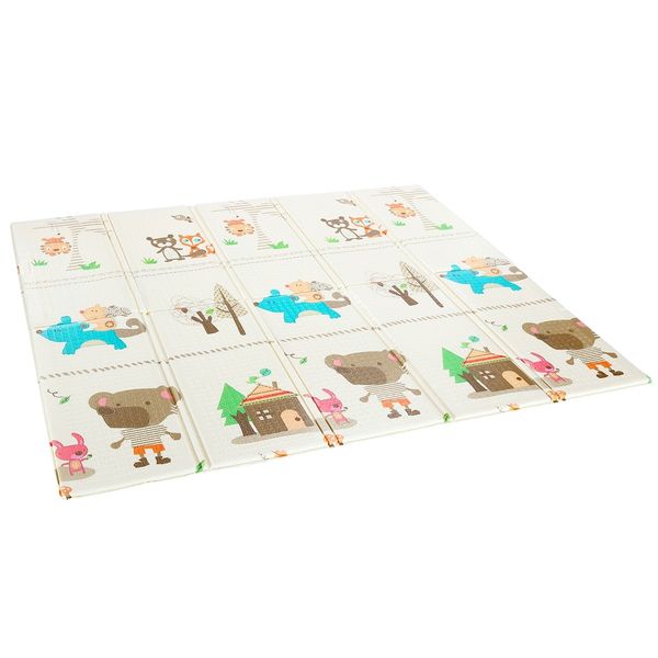 Baby Play Mat Kids Crawling Rug Carpet Pad Activity Gym Centre Waterproof Reversible Animal Alphabet Print 200cmx180cmx15mm