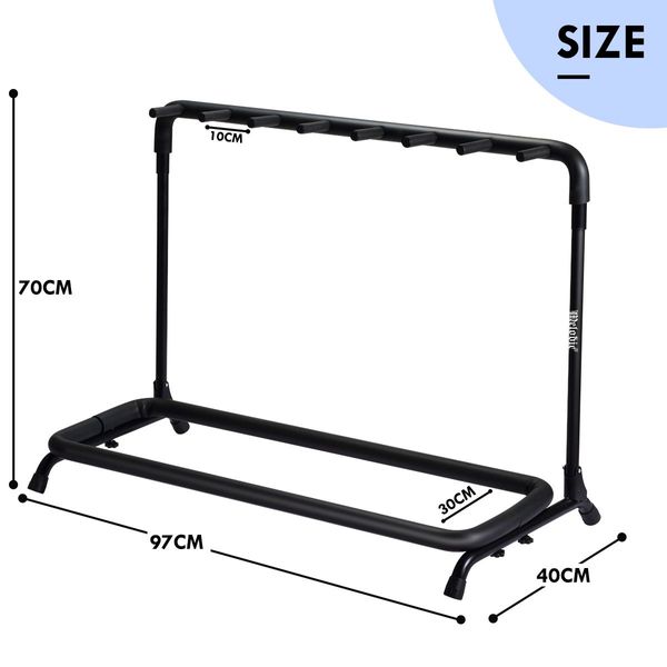 Guitar Stand Melodic 7 Rack Universal Multi Guitar Rack Black