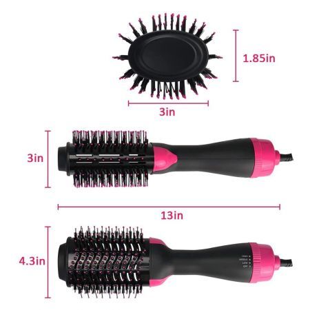 One-Step Hair Dryer and Volumizer Hot Air Brush, Pink