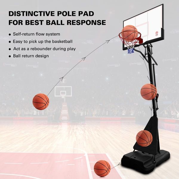 Genki Adjustable 2.3-3.05m Portable Basketball Hoop Stand System Backboard Rim