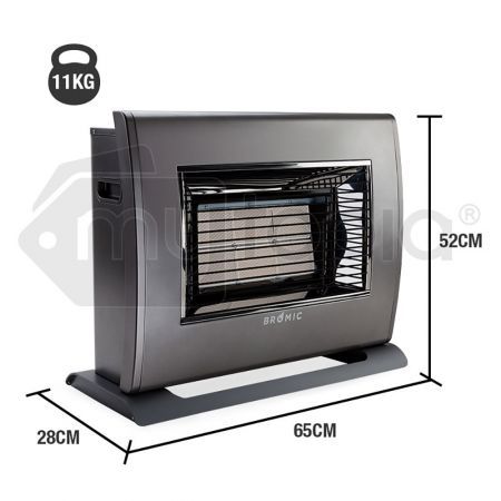 BROMIC Supaheat II LPG Indoor Gas Heater Room Floor Portable Flueless Radiant