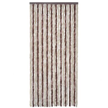 Insect Curtain Beige and Light Brown 100x220 cm Chenille