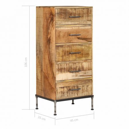 Chest of Drawers 45x35x106 cm Solid Mango Wood