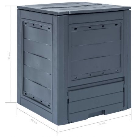 Garden Composters 2 pcs Grey 60x60x73 cm 520 L