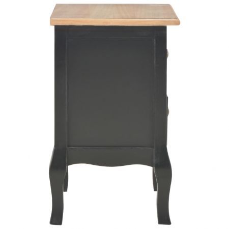 Bedside Cabinets 2 pcs Black 35x30x49 cm MDF