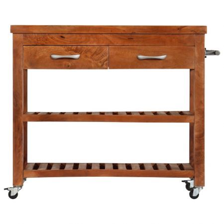 Kitchen Trolley 100x48x89 cm Solid Acacia Wood