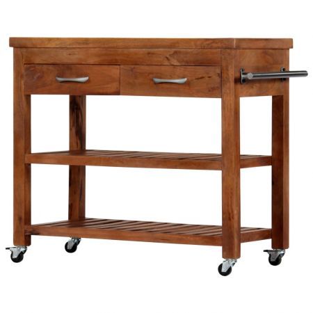 Kitchen Trolley 100x48x89 cm Solid Acacia Wood