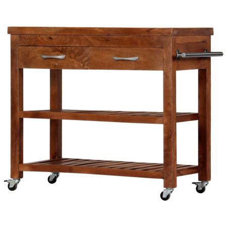 Kitchen Trolley 100x48x89 cm Solid Acacia Wood