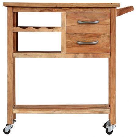 Kitchen Trolley 80x45x91 cm Solid Acacia Wood