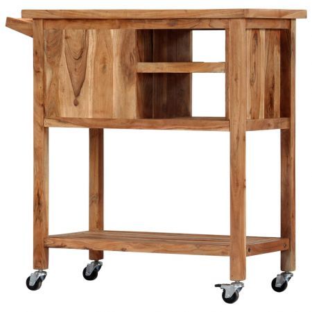 Kitchen Trolley 80x45x91 cm Solid Acacia Wood