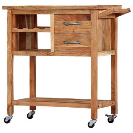 Kitchen Trolley 80x45x91 cm Solid Acacia Wood