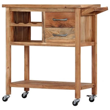 Kitchen Trolley 80x45x91 cm Solid Acacia Wood