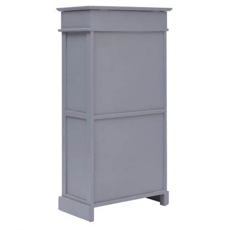 Shoe Cabinet Grey 50x28x98 cm Paulownia Wood