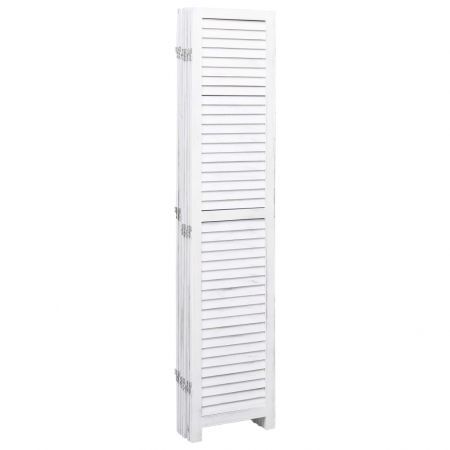 6-Panel Room Divider White 210x165 cm Wood