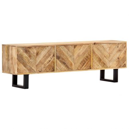 TV Cabinet 140x30x45 cm Solid Mango Wood