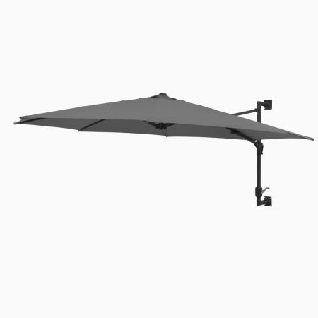 Wall-Mounted Parasol with Metal Pole 300 cm Anthracite