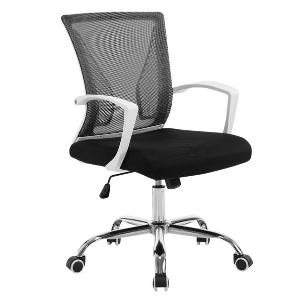 Ergonomic Mesh Office Chair Computer Work Lumbar Support Armrest Swivel Black 