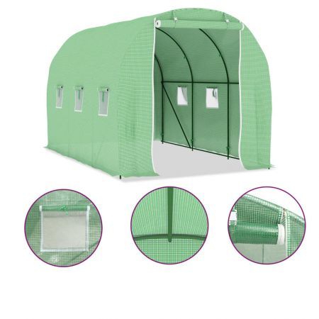 vidaXL Greenhouse 6.86 cubic metre 3.43x2x2 m