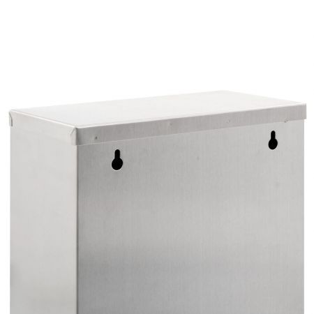 Recycle Dustbin Silver Stainless Steel 3x15 L