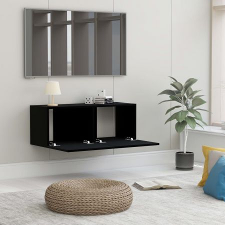 TV Cabinet Black 80x30x30 cm Chipboard