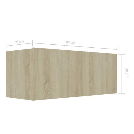 TV Cabinet Sonoma Oak 80x30x30 cm Chipboard