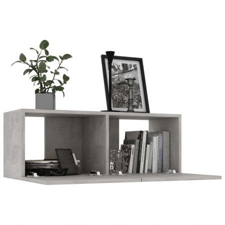 TV Cabinet Concrete Grey 80x30x30 cm Chipboard