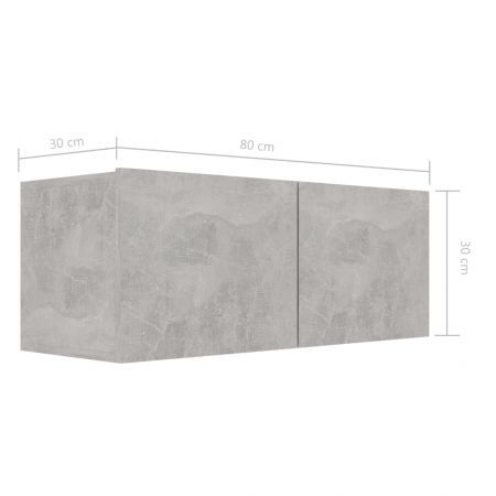 TV Cabinet Concrete Grey 80x30x30 cm Chipboard