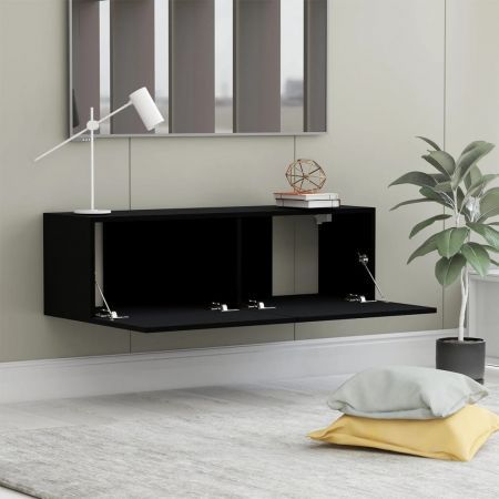 TV Cabinet Black 100x30x30 cm Chipboard