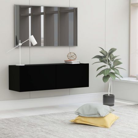 TV Cabinet Black 100x30x30 cm Chipboard