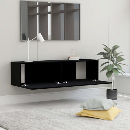 TV Cabinet Black 120x30x30 cm Chipboard