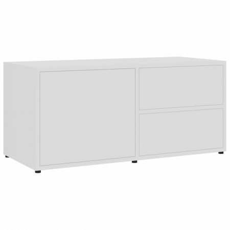 TV Cabinet White 80x34x36 cm Chipboard