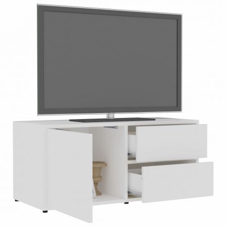 TV Cabinet White 80x34x36 cm Chipboard