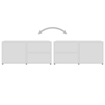 TV Cabinet White 80x34x36 cm Chipboard