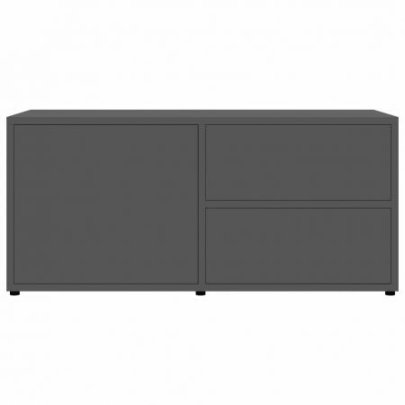 TV Cabinet High Gloss Grey 80x34x36 cm Chipboard