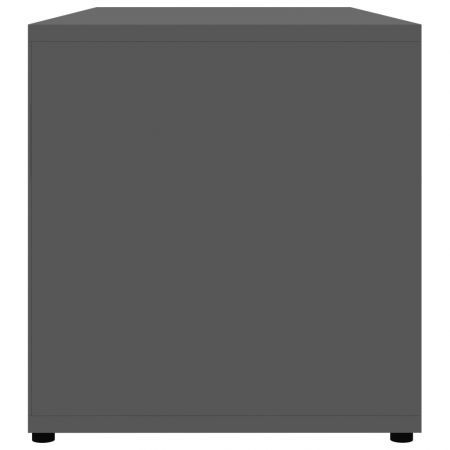 TV Cabinet High Gloss Grey 80x34x36 cm Chipboard