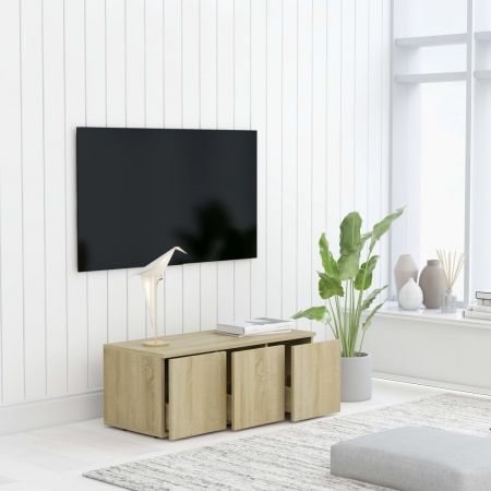 TV Cabinet Sonoma Oak 80x34x30 cm Chipboard