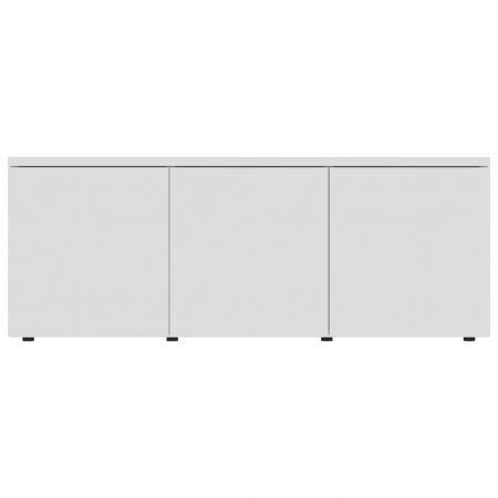 TV Cabinet High Gloss White 80x34x30 cm Chipboard