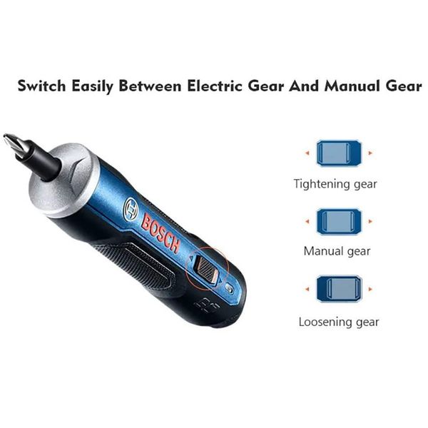 Bosch Electric Screwdriver, Autoday 3.6V Smart 6 Modes Adjustable Torques Cordless Rechargeable Screwdriver Tool Kits
