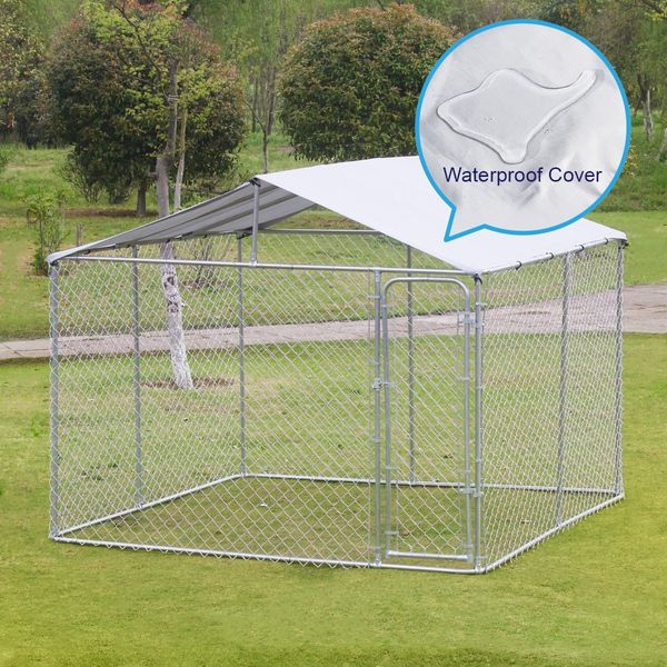 Dog Kennel Pet Chicken Enclosure Rabbit Runs Playpen Animal Outdoor Fence Waterproof Fabric Cover 3x3x2.32m