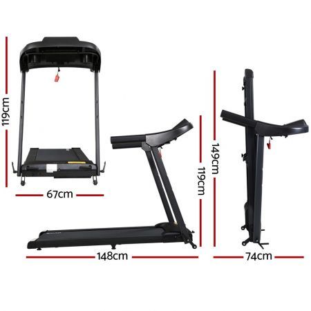 OVICX Electric Treadmill Home Gym Exercise Machine Fitness Equipment Compact