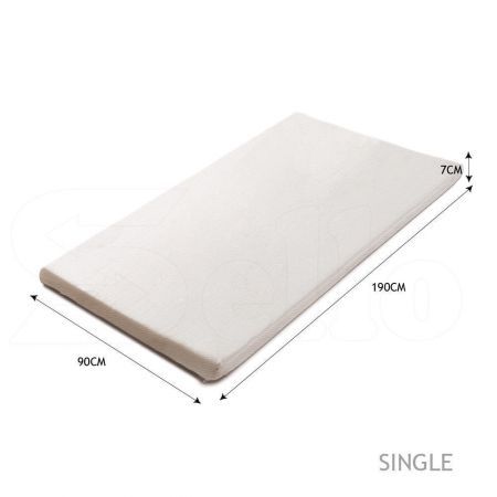 DreamZ 7cm Memory Foam Bed Mattress Topper Polyester Underlay Cover Double